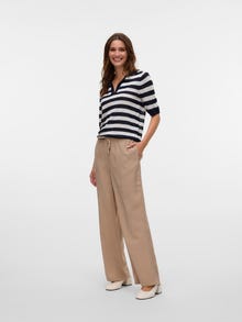 Vero Moda VMKIA Vidutinio aukščio juosmuo Kelnės -Silver Mink - 10321947