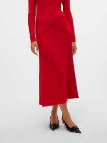 Vero Moda VMWILLOW Mid waist Midi skirt -Salsa - 10321953