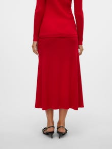 Vero Moda VMWILLOW Mid waist Midi skirt -Salsa - 10321953