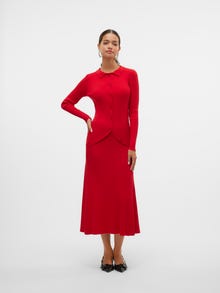 Vero Moda VMWILLOW Mittlere Taille Midirock -Salsa - 10321953