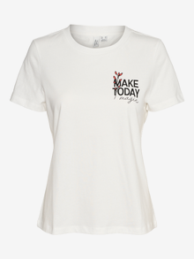 Vero Moda VMVIVA T-Shirt -Snow White - 10322077