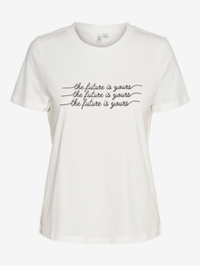 Vero Moda VMVIVA T-Shirt -Snow White - 10322077