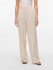 Vero Moda VMMINDY Vita media Pantaloni -Oatmeal - 10322125