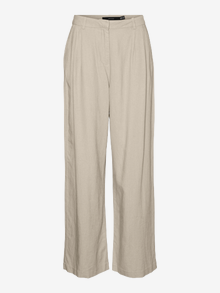 Vero Moda VMMINDY Średnia talia Spodnie -Oatmeal - 10322125