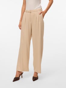 Vero Moda VMMINDY Średnia talia Spodnie -Oatmeal - 10322125