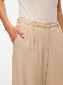 Vero Moda VMMINDY Średnia talia Spodnie -Oatmeal - 10322125