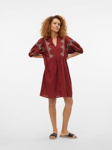 Vero Moda VMCLOE Short dress -Fired Brick - 10322163