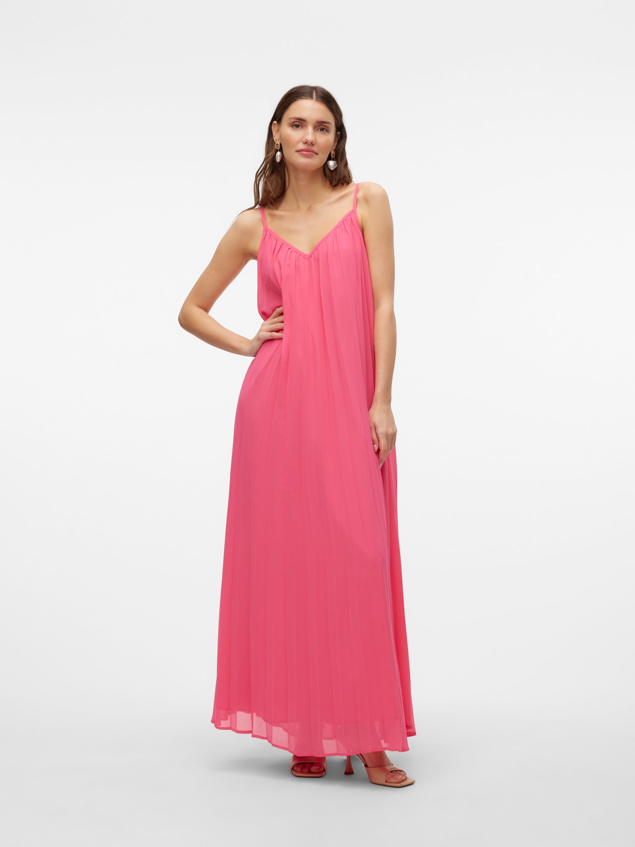 Vero Moda VMBITTEN Lång klänning -Fandango Pink - 10322238