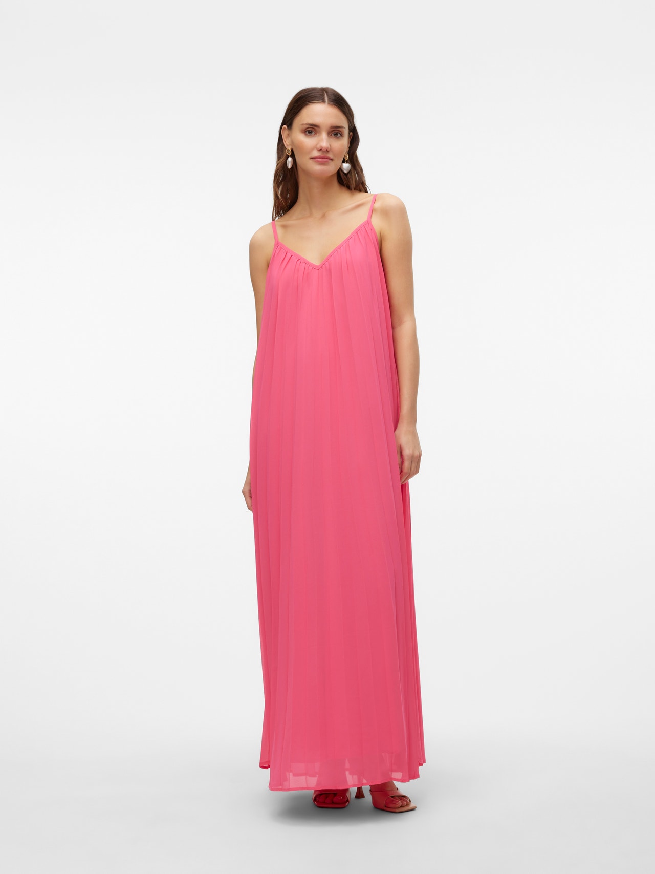 Vero Moda VMBITTEN Langes Kleid -Fandango Pink - 10322238