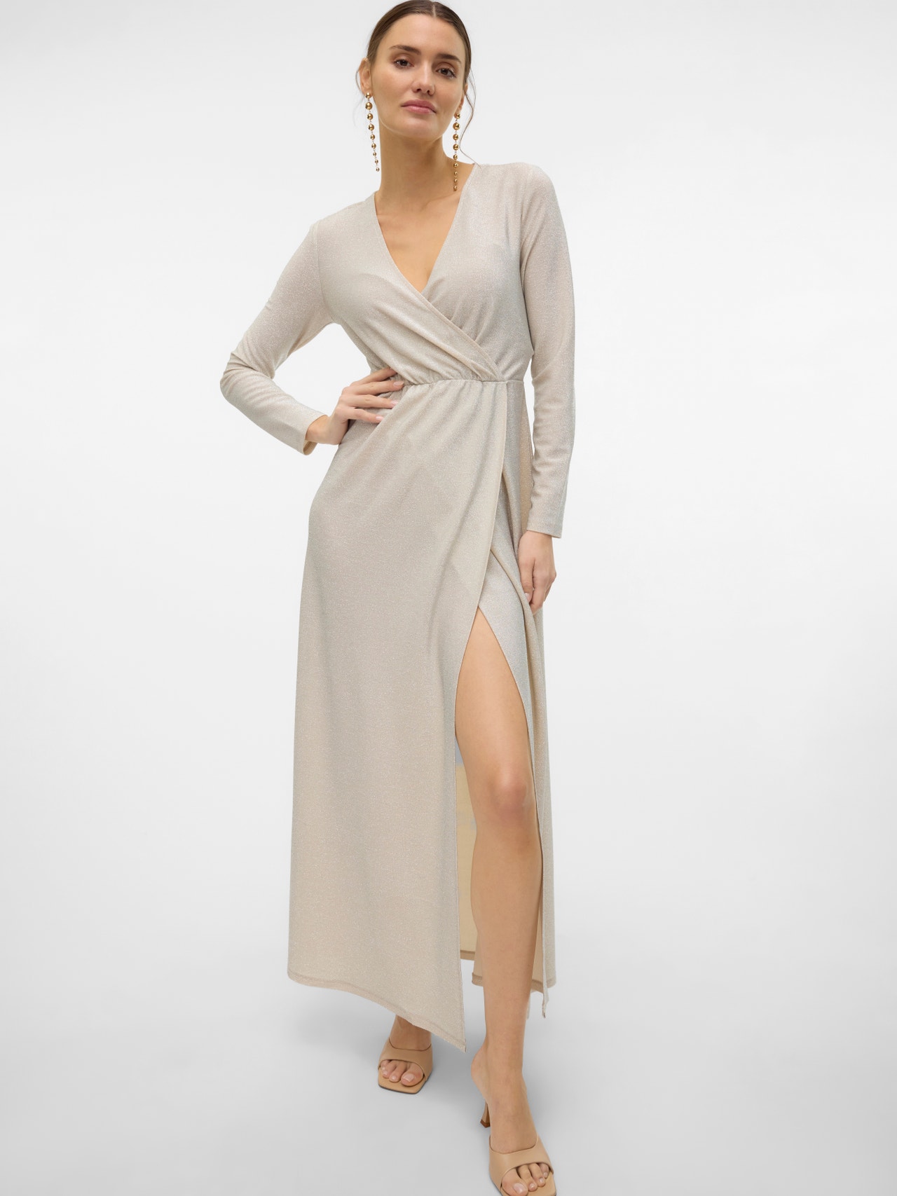 Vero Moda VMTRACY Długa sukienka -Buttercream - 10322279