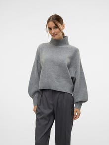 Vero Moda VMZELDA Pullover -Medium Grey Melange - 10322365