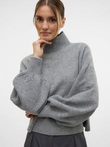 Vero Moda VMZELDA Pullover -Medium Grey Melange - 10322365