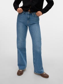 Vero Moda VMTESSA Korkea vyötärö Wide fit Farkut -Medium Blue Denim - 10322460