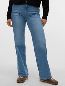 Vero Moda VMTESSA Korkea vyötärö Wide fit Farkut -Medium Blue Denim - 10322460