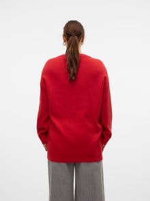 Vero Moda Avar lõige V-kaelus Vormikas Pullover -Salsa - 10322528