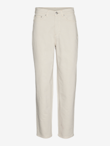 Vero Moda VMTESSA High rise Mom fit Jeans -Ecru - 10322643