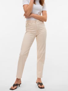 Vero Moda VMTESSA High rise Mom fit Jeans -Ecru - 10322643