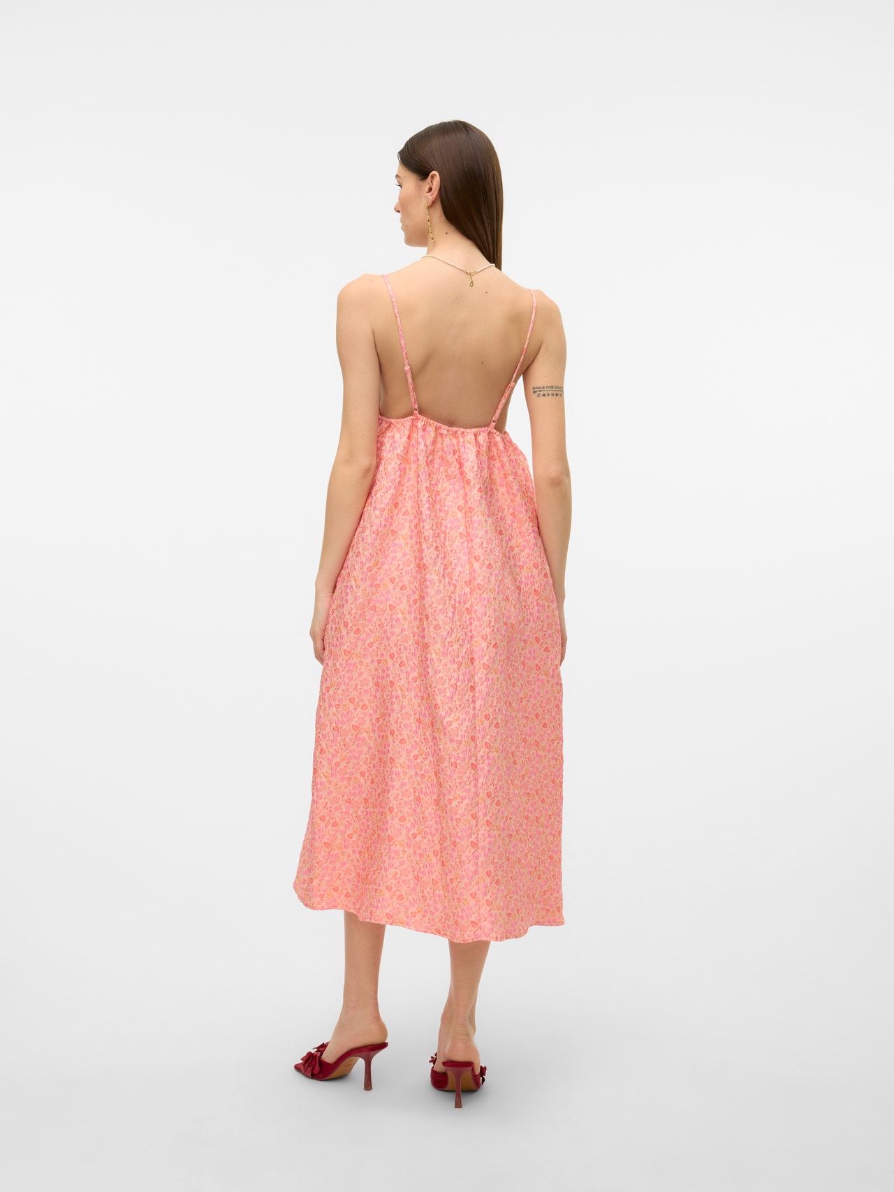Vero Moda VMCELESTE Long dress -Peach Fuzz - 10322656