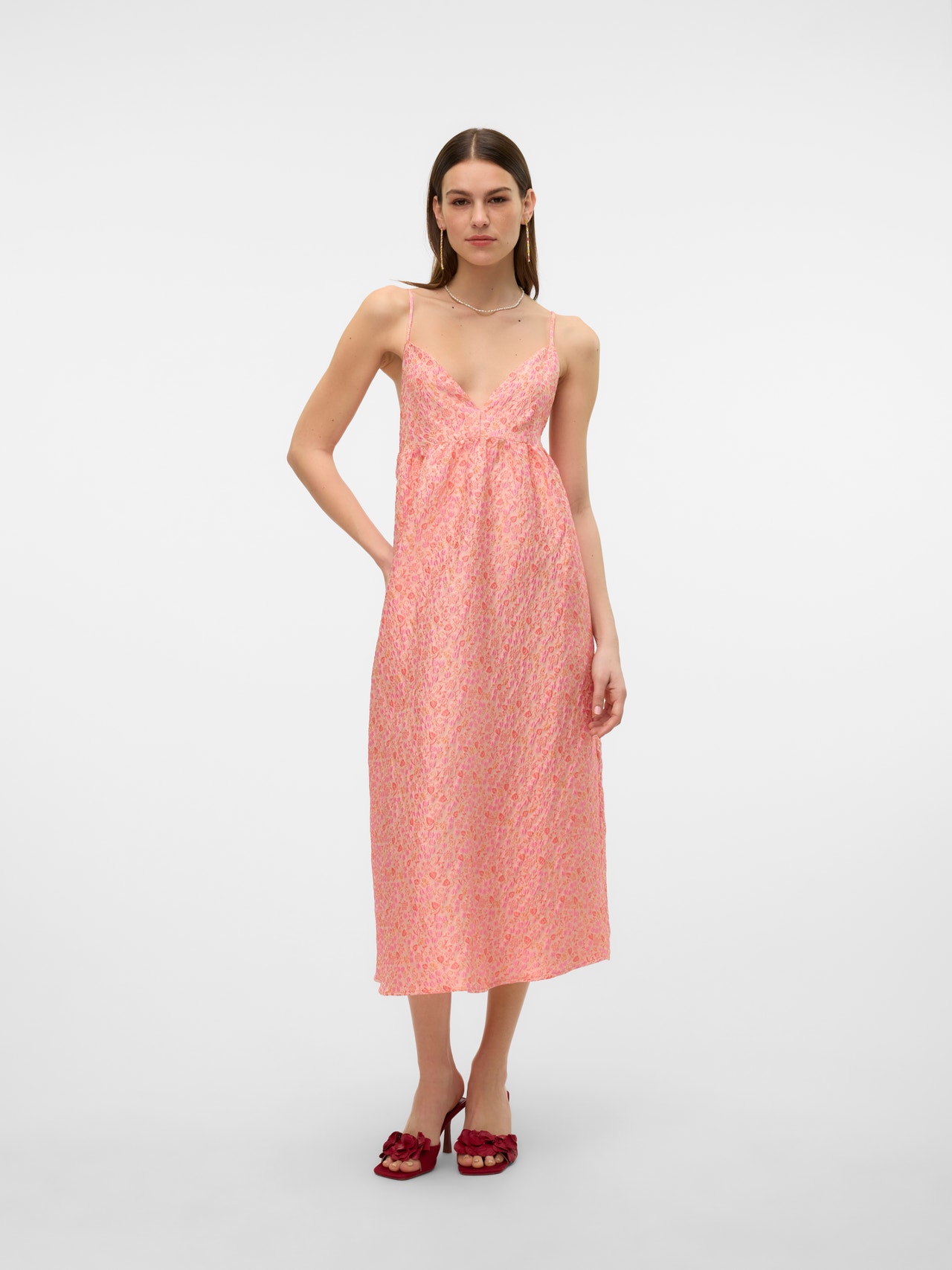 Vero Moda VMCELESTE Lang kjole -Peach Fuzz - 10322656