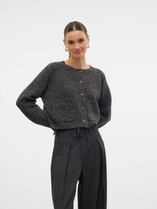 Vero Moda VMOKANNI Cardigan in Maglia -Dark Grey Melange - 10322670