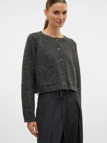 Vero Moda VMOKANNI Cardigan in Maglia -Dark Grey Melange - 10322670
