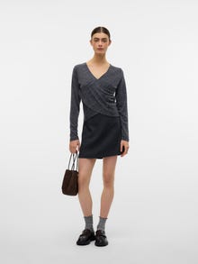 Vero Moda VMOLADALIS High waist Mini-rok -Dark Grey Melange - 10322674