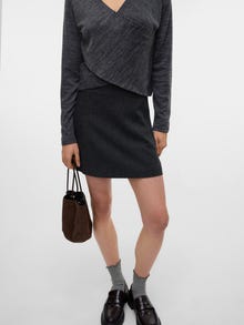 Vero Moda VMOLADALIS Vysoký pas Mini sukně -Dark Grey Melange - 10322674