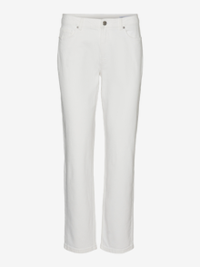 Vero Moda VMKYLA Medelhög midja Rak passform Jeans -Bright White - 10322783