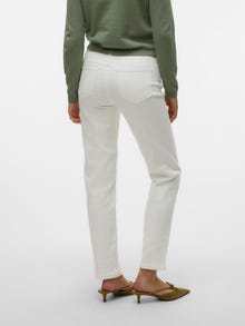 Vero Moda VMKYLA Medelhög midja Rak passform Jeans -Bright White - 10322783
