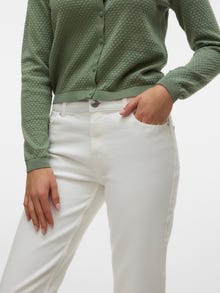 Vero Moda VMKYLA Medelhög midja Rak passform Jeans -Bright White - 10322783