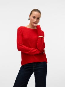 Vero Moda VMNUEVOCHARITY Pullover -Fiery Red - 10322853