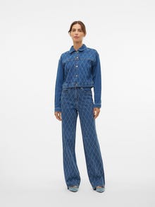 Vero Moda VMTESSA Wysoki stan Szeroki krój Jeans -Medium Blue Denim - 10322858