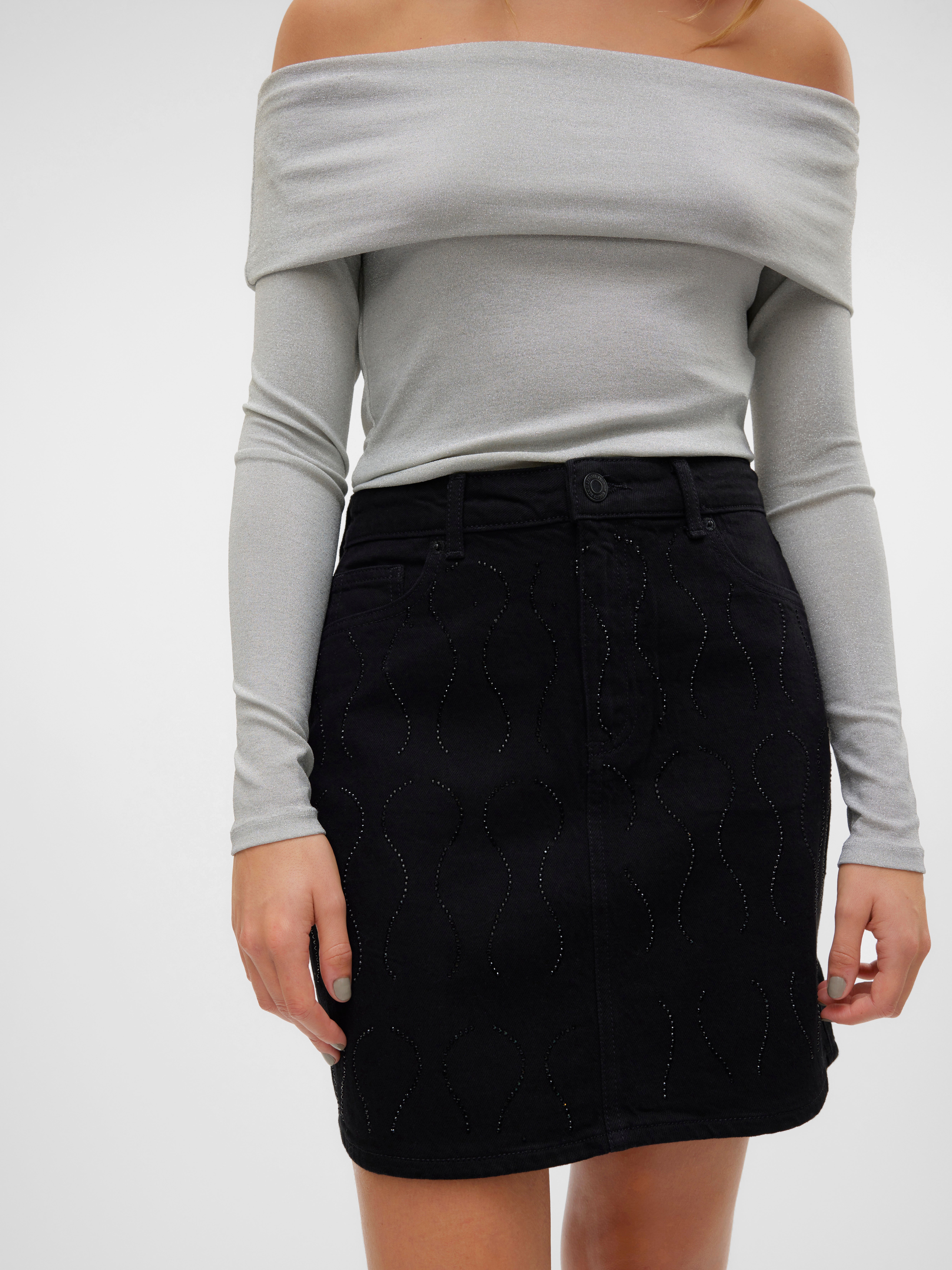 VMTESSA High waist Short skirt | Black | Vero Moda®