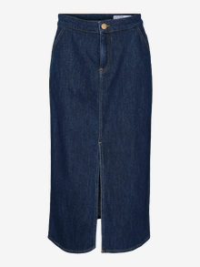 Vero Moda VMMAC Høj talje Lang nederdel -Dark Blue Denim - 10323197