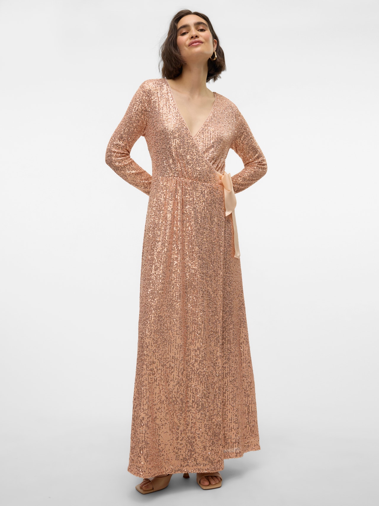 Vero Moda VMELLA Lang kjole -Misty Rose - 10323229