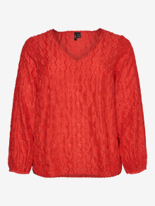 Vero Moda VMCVISTINA Top -Fiery Red - 10323233
