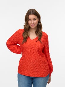 Vero Moda VMCVISTINA Top -Fiery Red - 10323233