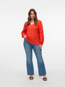 Vero Moda VMCVISTINA Top -Fiery Red - 10323233