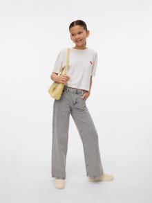 Vero Moda VMTESSA High rise Wide Leg Fit Jeans -Light Grey Denim - 10323322