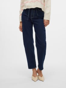Vero Moda VMLIA High rise Barrel Fit Jeans -Dark Blue Denim - 10323414