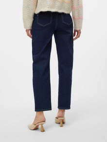 Vero Moda VMLIA High rise Barrel Fit Jeans -Dark Blue Denim - 10323414