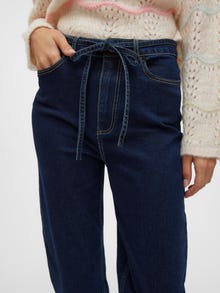 Vero Moda VMLIA High rise Barrel Fit Jeans -Dark Blue Denim - 10323414
