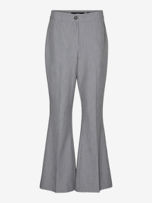 Vero Moda VMVIKA Taille moyenne Pantalons -Medium Grey Melange - 10323555
