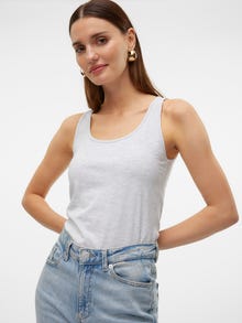 Vero Moda VMLULU Tank-Top -Super Light Grey Melange - 10323756