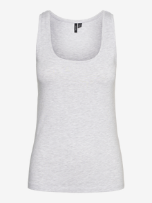 Vero Moda VMLULU Tank-Top -Super Light Grey Melange - 10323757
