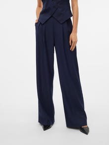 Vero Moda VMHAILEY Wysoka talia Spodnie -Navy Blazer - 10323772
