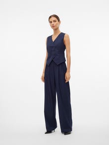 Vero Moda VMHAILEY Wysoka talia Spodnie -Navy Blazer - 10323772