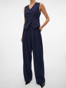 Vero Moda VMHAILEY Wysoka talia Spodnie -Navy Blazer - 10323772