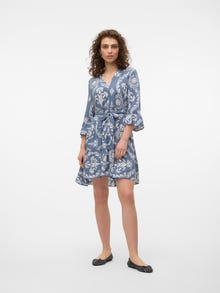 Vero Moda VMZANA Kurzes Kleid -China Blue - 10324021