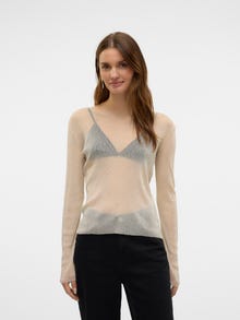 Vero Moda VMGLAM Top -Pumice Stone - 10324293